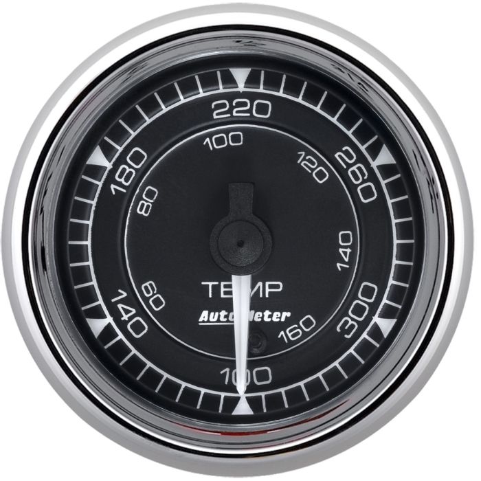 AutoMeter Chrono 2-1/16in 140-380 Degree Temperature Digital Stepper Motor Gauge - Chrome - 9740