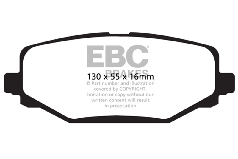 EBC 12+ Chrysler Town & Country 3.6 Ultimax2 Rear Brake Pads - UD1596