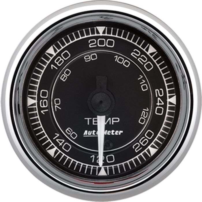AutoMeter Chrono 2-1/16in 120-280 Degree Temperature Digital Stepper Motor Gauge - Chrome - 9754