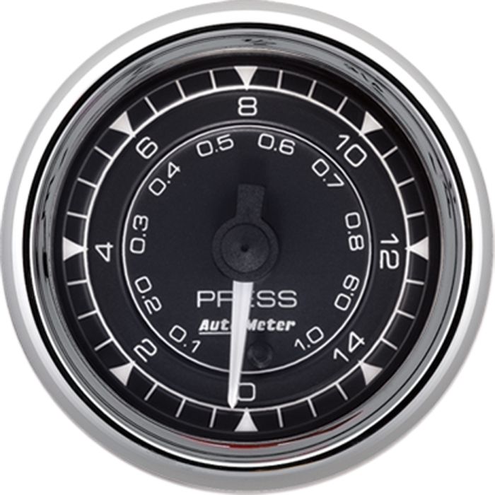 Autometer Chrono 2-1/16in 15PSI Digital Stepper Motor Pressure Gauge - Chrome - 9762