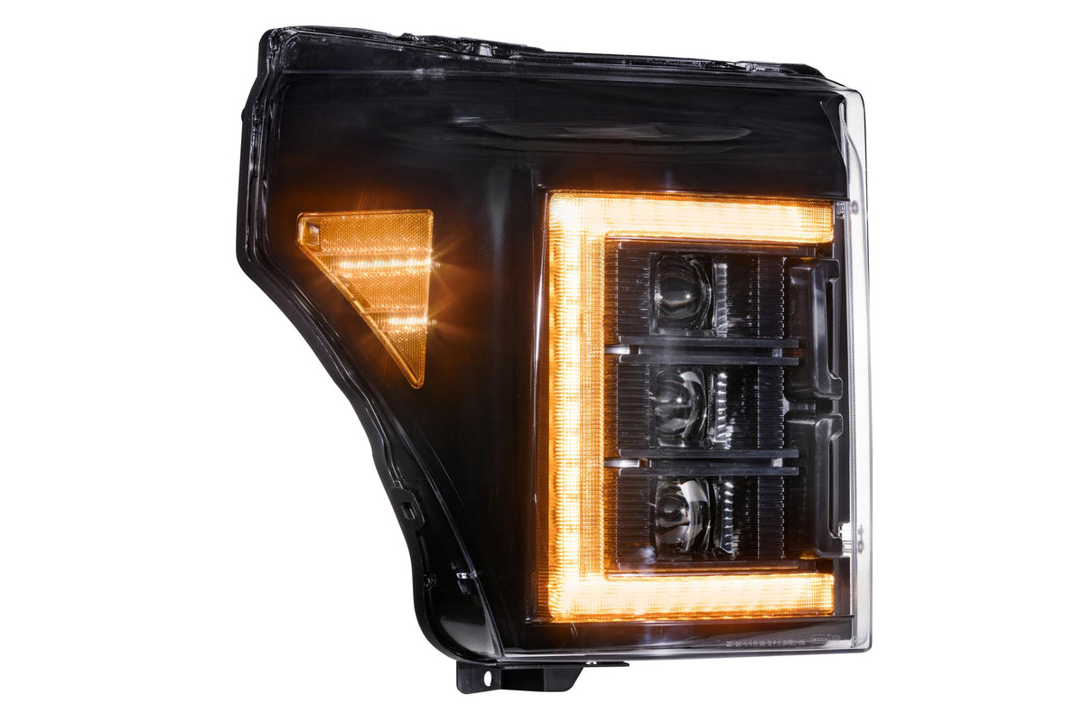 Morimoto - XB LED Headlights: Ford Super Duty (11-16) (Pair / Amber DRL) - LF505-A-ASM