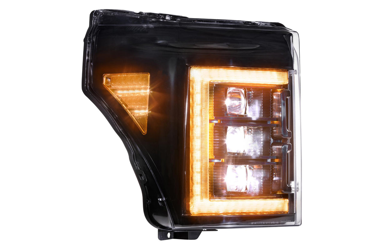 Morimoto - XB LED Headlights: Ford Super Duty (11-16) (Pair / Amber DRL) - LF505-A-ASM