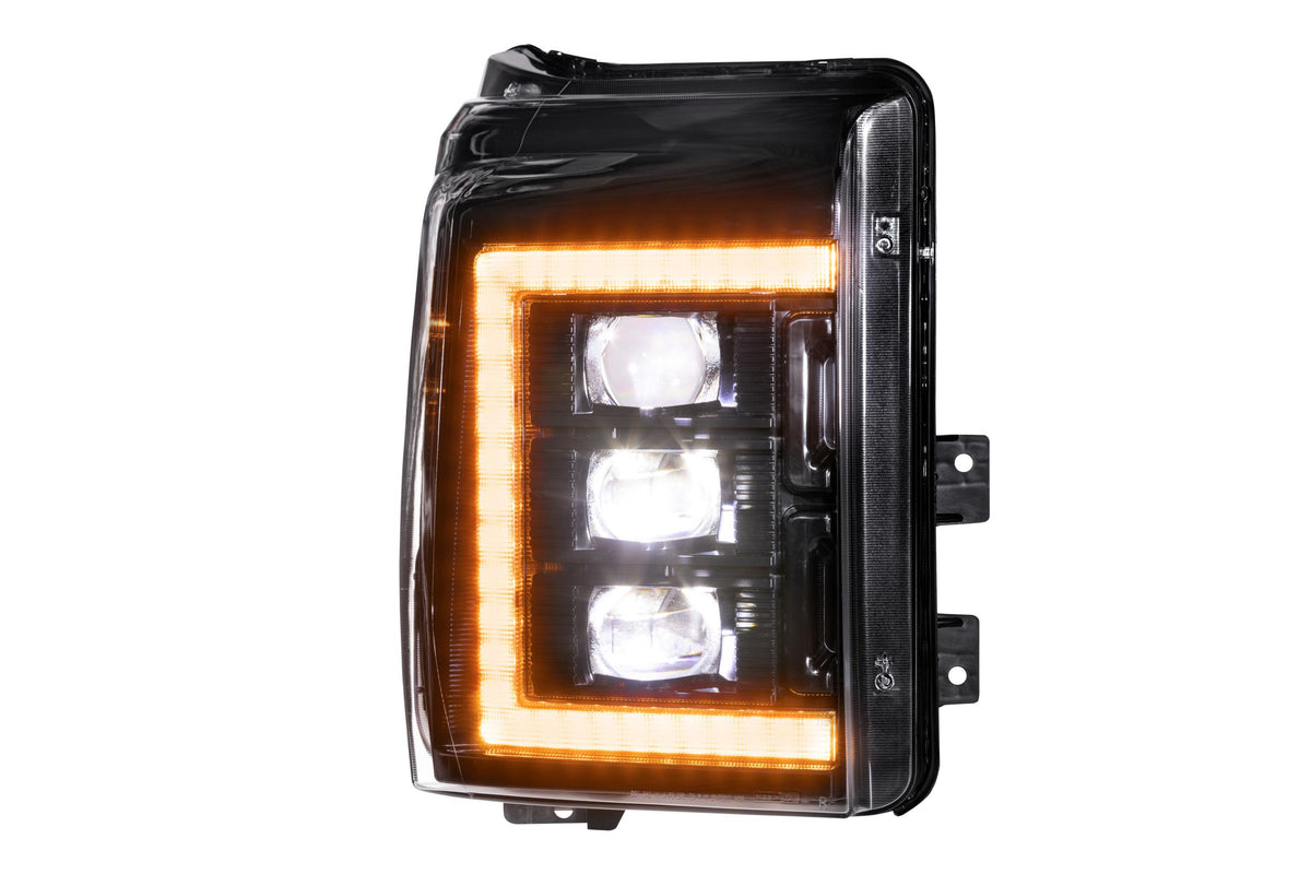 Morimoto - XB LED Headlights: Ford Super Duty (11-16) (Pair / Amber DRL) - LF505-A-ASM