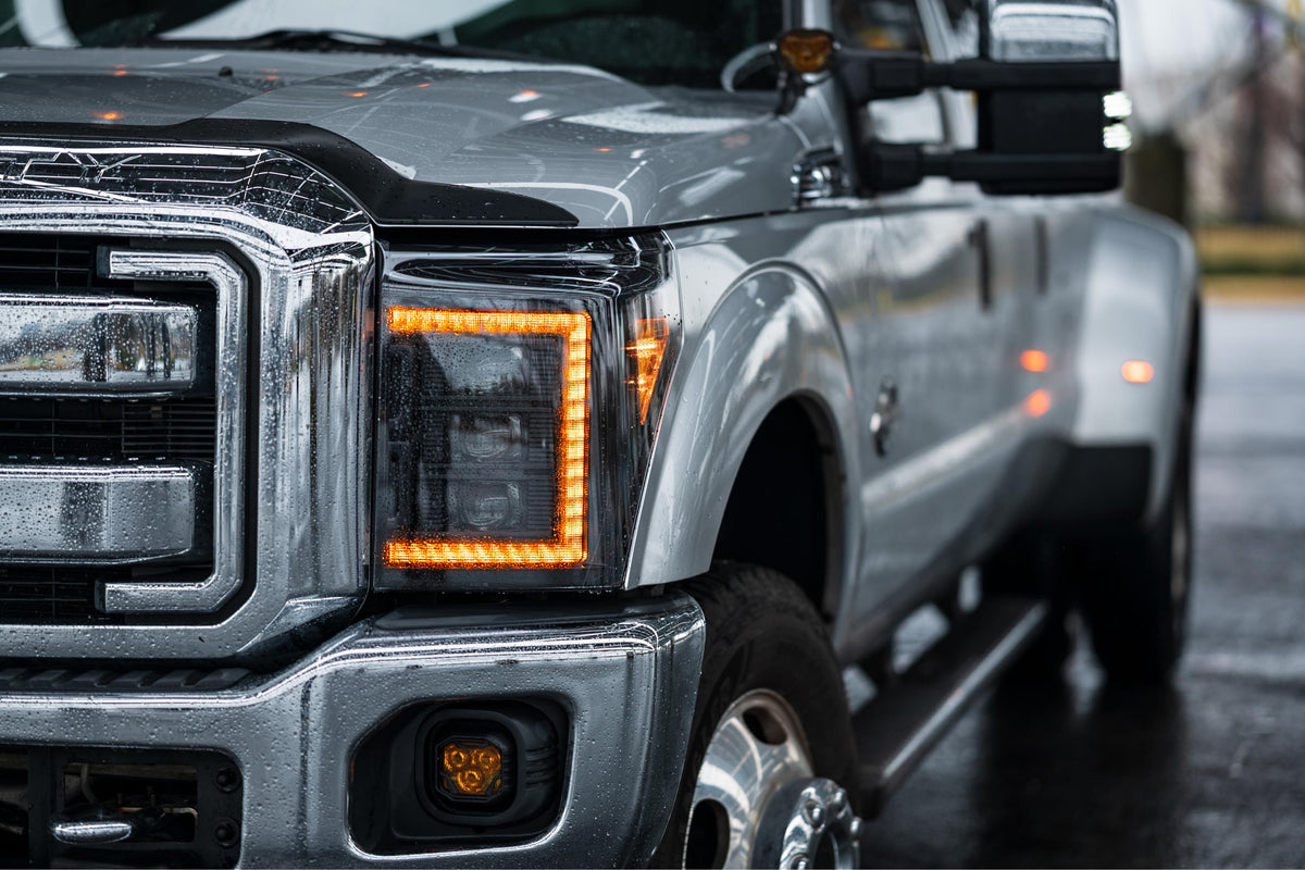 Morimoto - XB LED Headlights: Ford Super Duty (11-16) (Pair / Amber DRL) - LF505-A-ASM