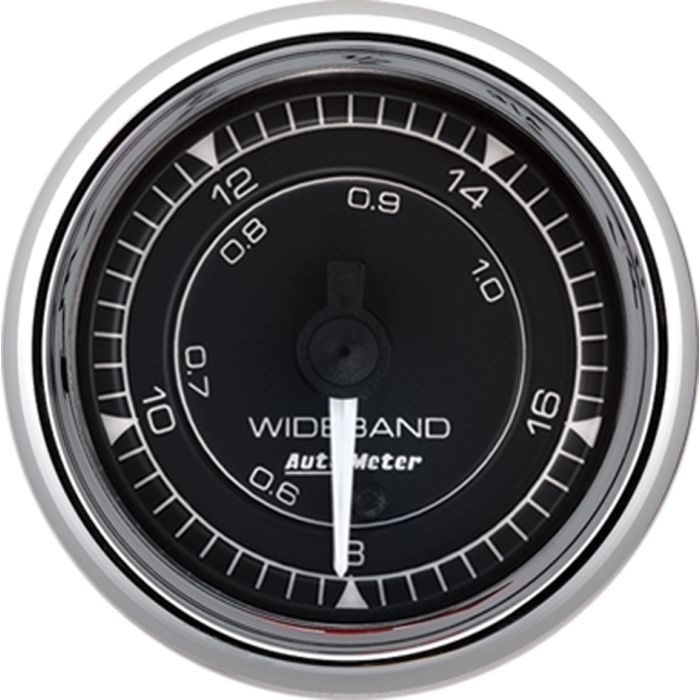 AutoMeter Chrono 2-1/16in 8:1-18:1 Stepper Motor Air/Fuel Ratio-Wideband Analog Gauge - Chrome - 9770