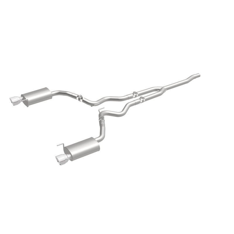 MagnaFlow Cat Back, SS, 2.5in, Street, Dual Split Polished 4.5in Tips 2015 Ford Mustang Ecoboost - 19097