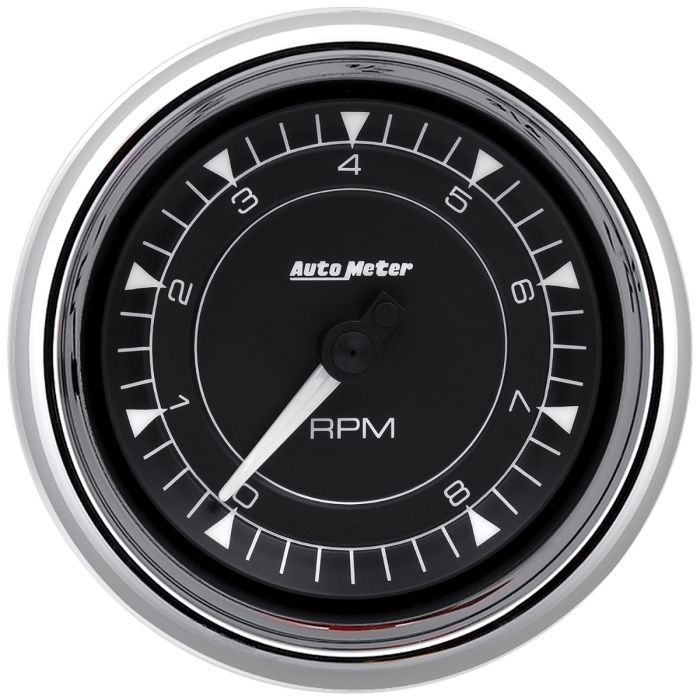 AutoMeter 3-3/8in 8K RPM In-Dash Tachometer Gauge - Chrome - 9797