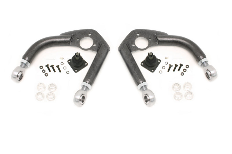 BMR 93-02 F-Body Upper A-Arms w/ Adj. Rod Ends - Black Hammertone - AA004H for 1993-2002 Chevrolet Camaro - front view