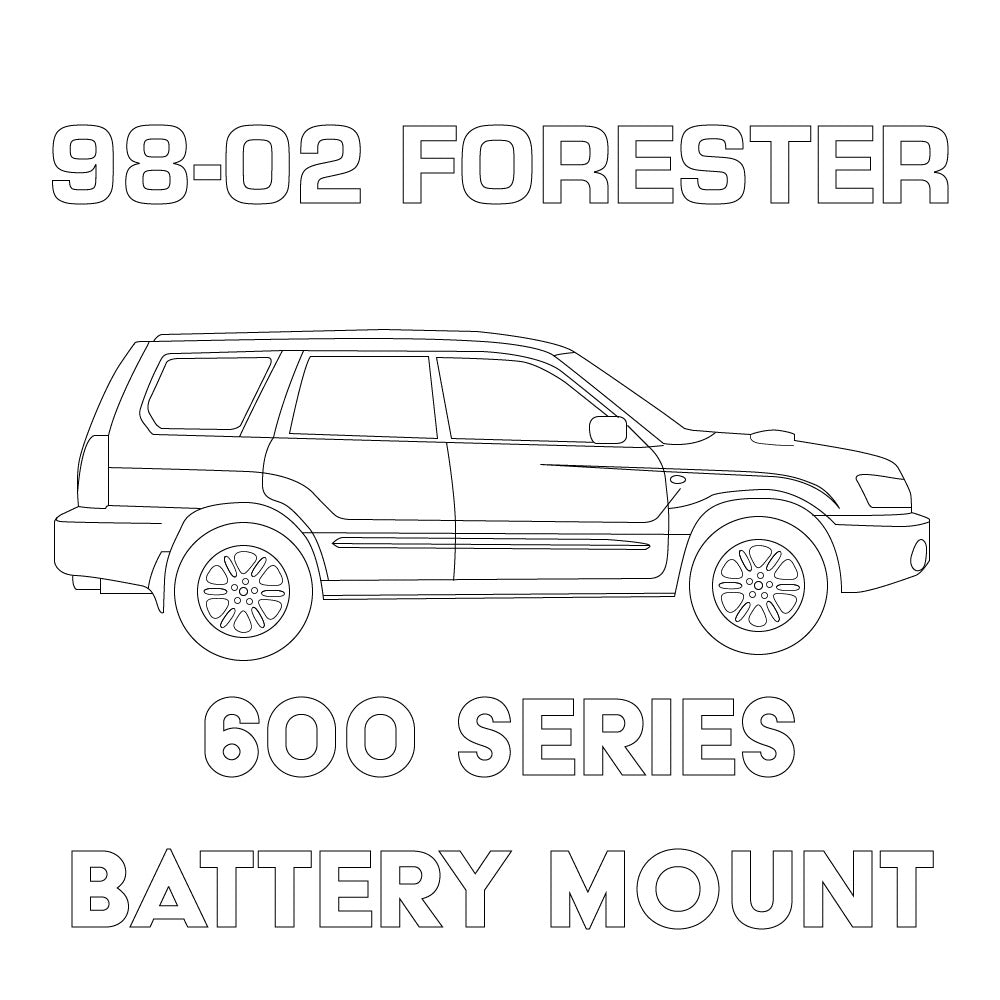 Mele Design - 1998-2002 Subaru Forester 600 Series Battery Mount by Mele Design - angle view