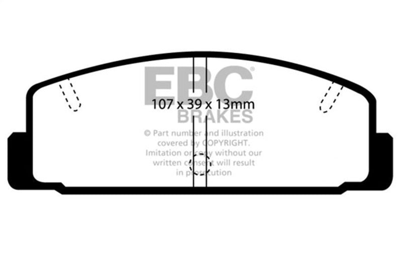 EBC 03-04 Mazda Protege 2.0 Turbo (Mazdaspeed) Yellowstuff Rear Brake Pads - DP4729R