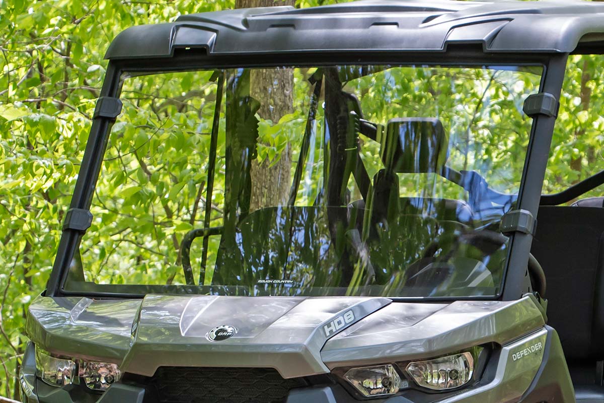 Rough Country - Full Windshield - Scratch Resistant - Can-Am Defender HD 8/HD 9/HD 10 - 98162030 for 2016-2023 Can Am Defende