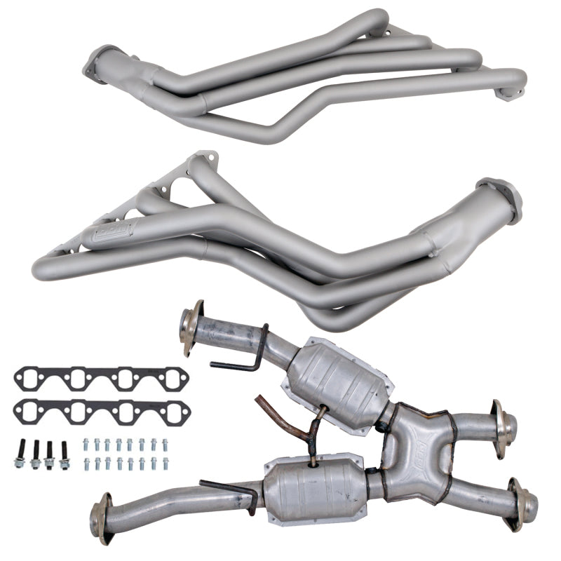 BBK 79-93 Ford Mustang 5.0L 1-5/8 Long Tube Headers w/High Flow Catted X-Pipe (Ti Ceramic) - 15312