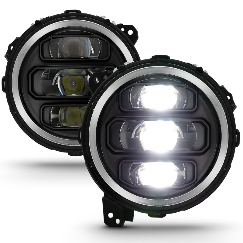 ANZO 2018-2023 Jeep Wrangler Full Led ProjectorH.L Black - 111466