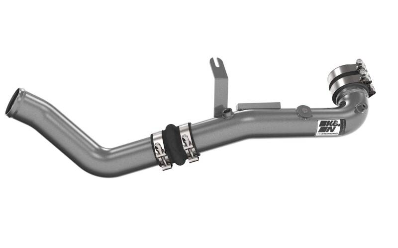 K&N 22-24 Honda Civic 1.5L L4 Aluminum Charge Pipe Kit - Gunmetal Gray - 77-1022KC for 2022-2025 Honda Civic - front view