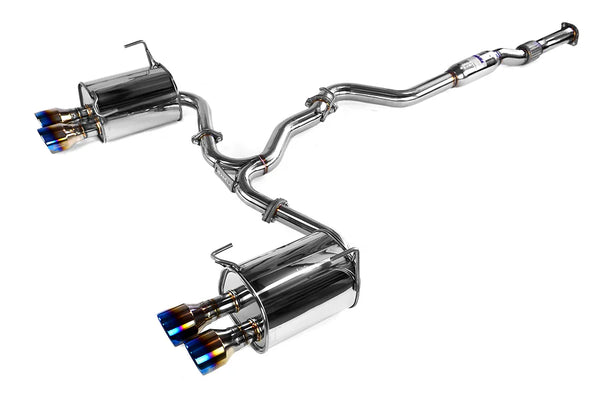 Invidia 11+ STI/WRX Sedan Only 76mm Q300 Titanium Tip Cat-back Exhaust - HS11STIG3T for 2011-2014 Subaru Impreza - front view