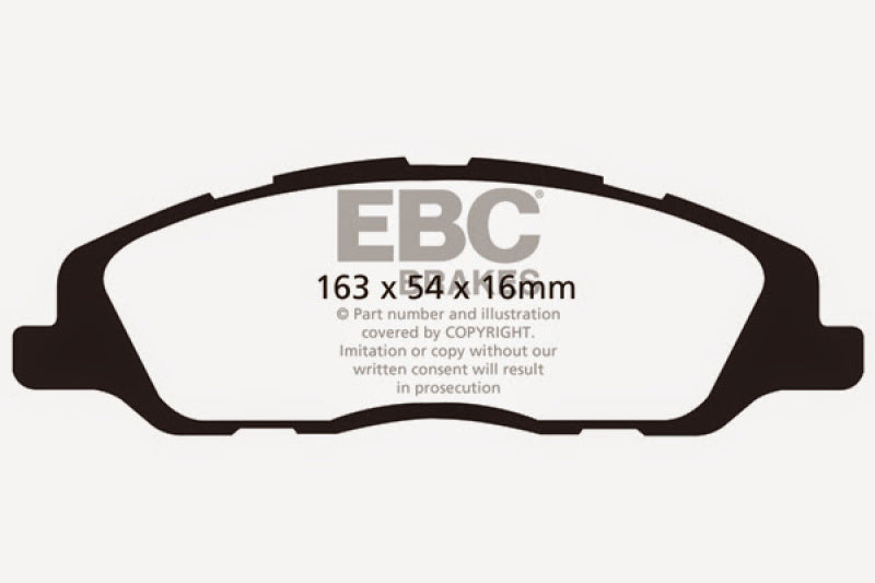 EBC 13-14 Ford Mustang 3.7 (A/T+Performance Pkg) Yellowstuff Front Brake Pads - DP41868R