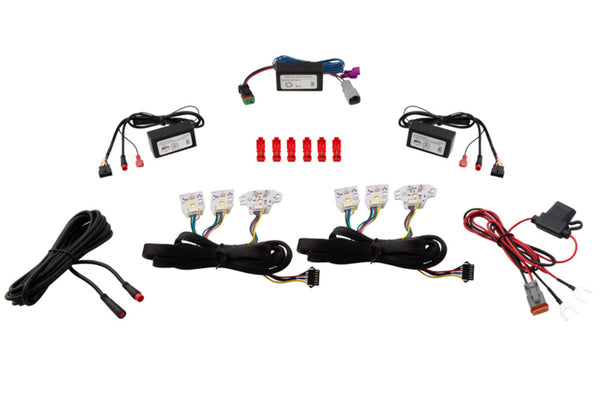 Diode Dynamics 2015-2018 Dodge Charger RGBW DRL LED Boards - DD2003 for 2015-2018 Dodge Charger - front view