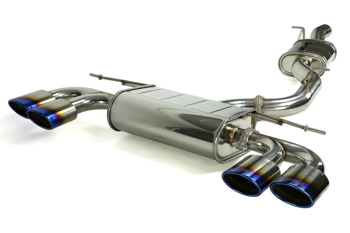Invidia 15+ Volkswagen Golf-R Q300 Quad Oval Titanium Burnt Tips Cat-back Exhaust