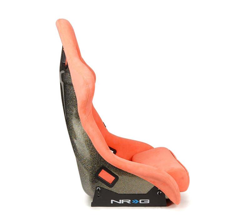 NRG FRP Bucket Seat ULTRA Edition W/ Grey Pearlized Back / Peach Microfiber Material - Large - FRP-302PH-ULTRA - close-up view 2 3 4