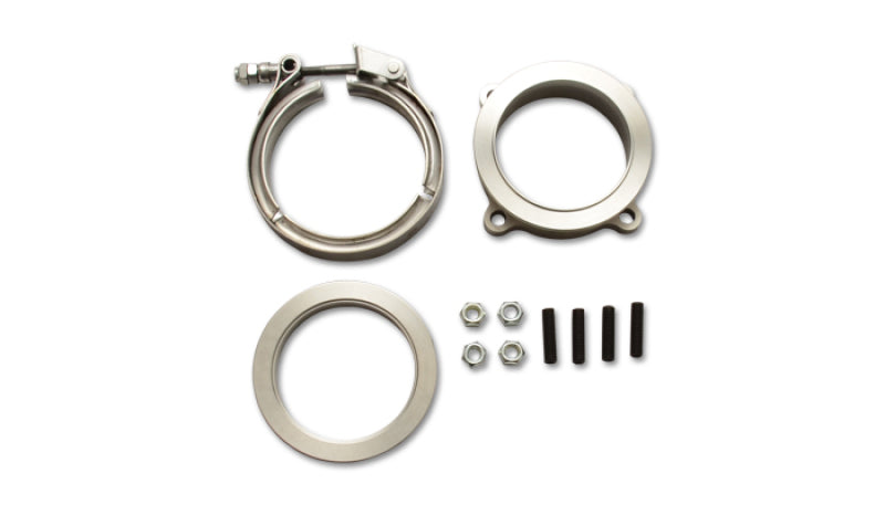 Vibrant GT Series Turbo Adapter 3in 4 Bolt to 3in V-Band Flange w/ V-Band &amp; V-Band Clamp - 11742