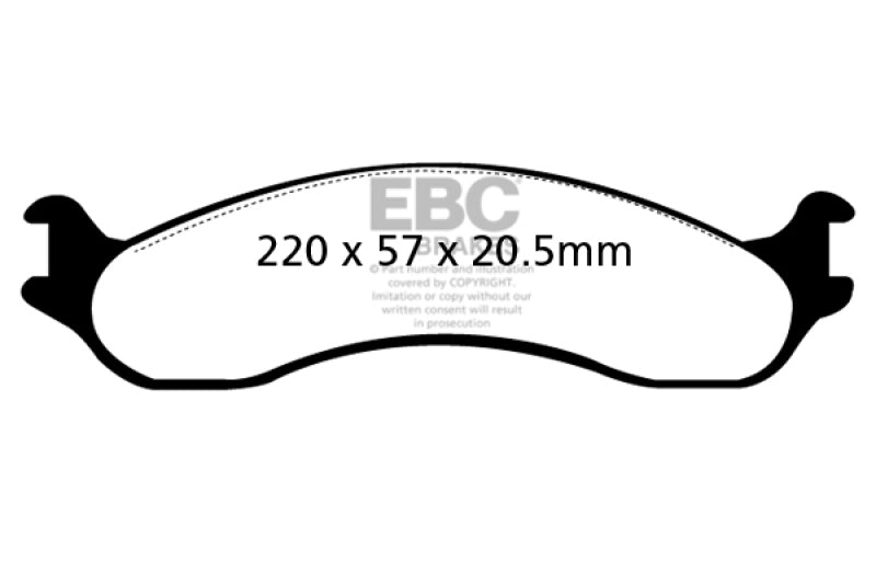 EBC 98-03 Dodge B250 B2500 Cargo 2500 Van 3/4 Ton Ultimax2 Front Brake Pads - UD655