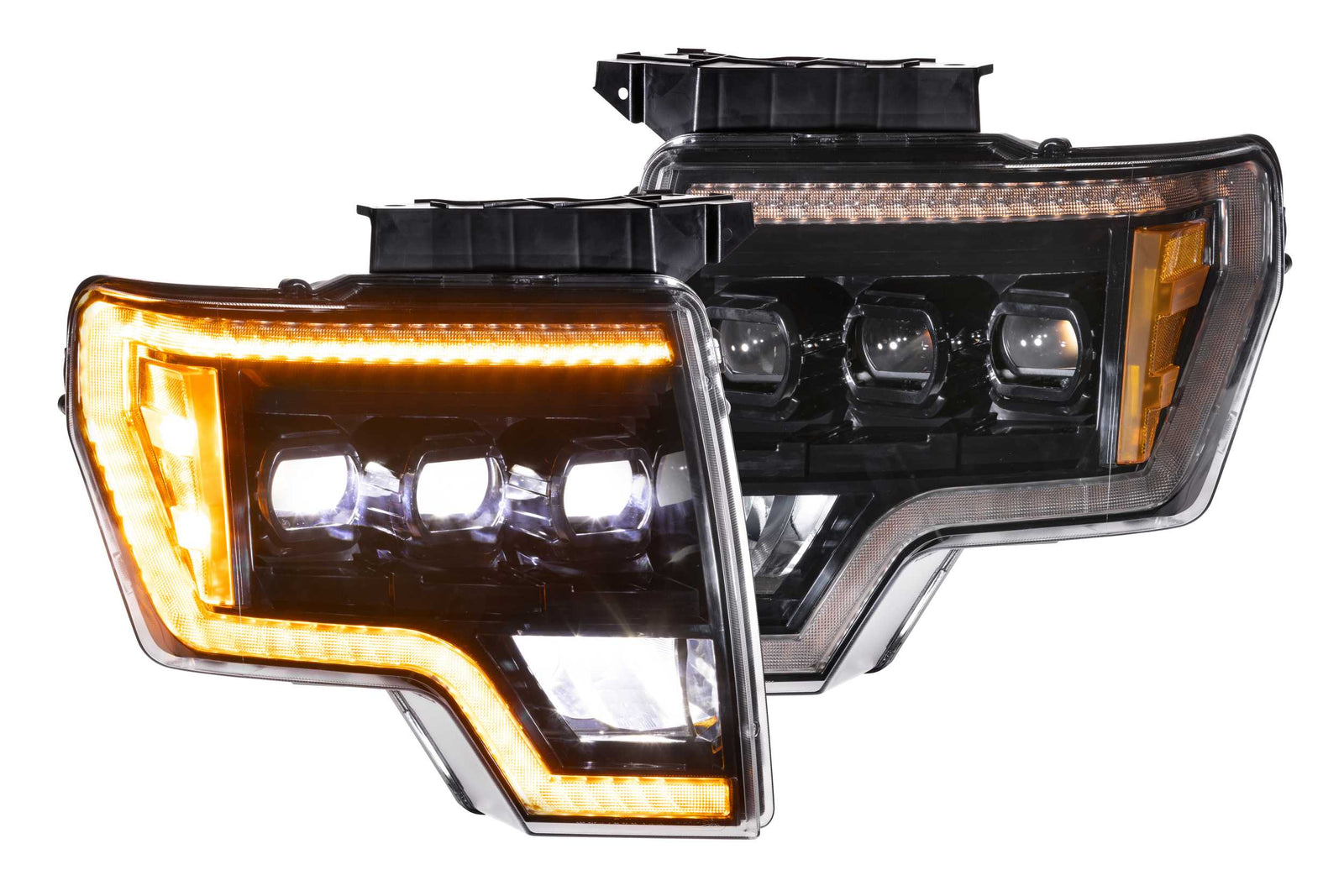 Morimoto - XB LED Headlights: Ford F150 (09-14) (Pair / ASM Amber DRL) - LF506-A-ASM