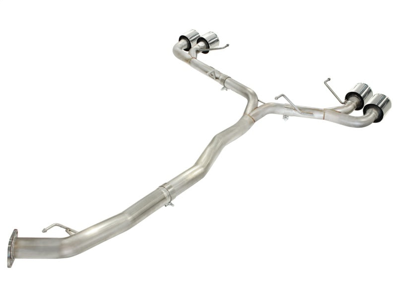 aFe Takeda 3in SS Exhaust Cat-Back 09-14 Nissan GTR V6 3.8L Polished Tips - 49-36108-P