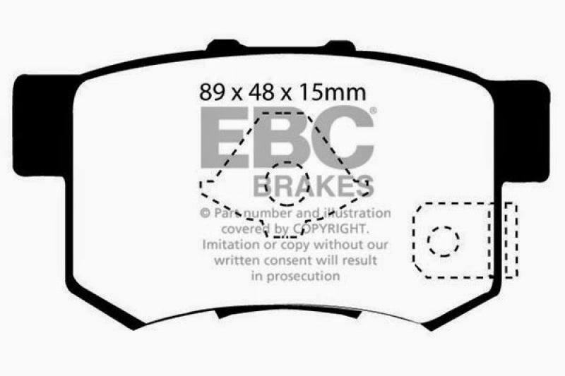 EBC 10-12 Acura RDX 2.3 Turbo Greenstuff Rear Brake Pads - DP21193/2