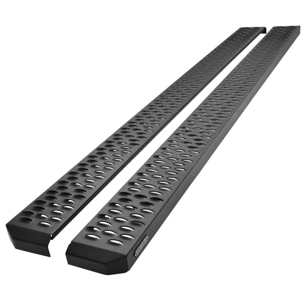 Westin Grate Steps Running Boards 86 in - Textured Black - 27-74755 for 2007-2019 Chevrolet Silverado 1500 - front view