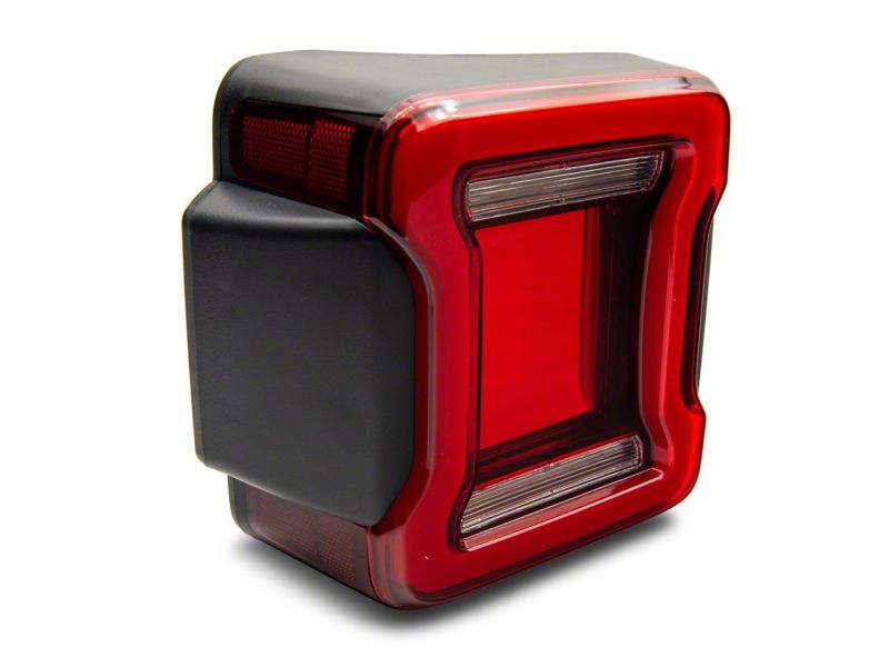 Raxiom 07-18 Jeep Wrangler JK Axial Series JL Style LED Tail Lights- BlkHousing- Red Lens - J164242