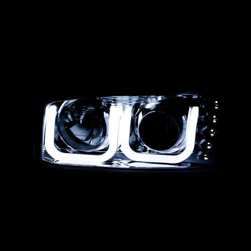 ANZO 1999-2006 Gmc Sierra 1500 Projector Headlights w/ U-Bar Chrome - 111304