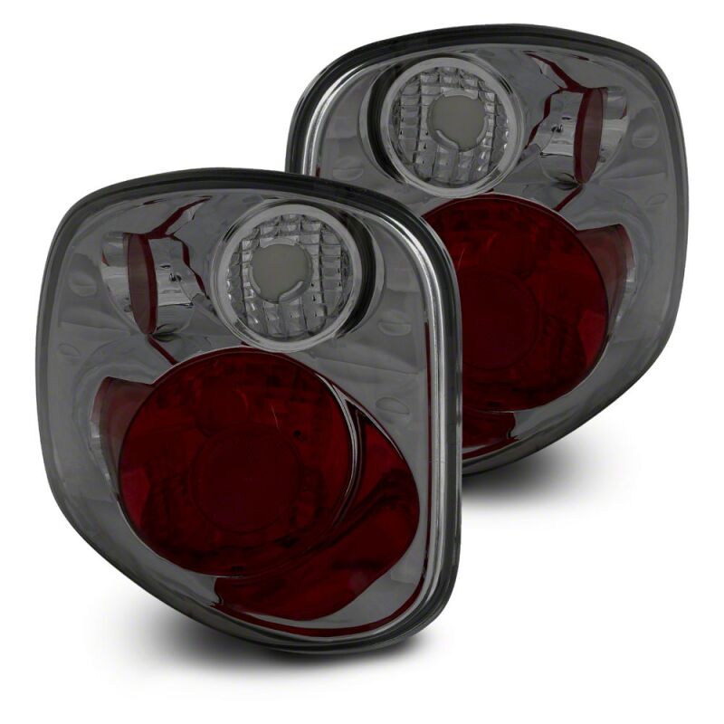 Raxiom 01-03 Ford F-150 Flareside Axial Series Version 2 Tail Lights- Chrome Housing- Smoked Lens - T542875 - front view