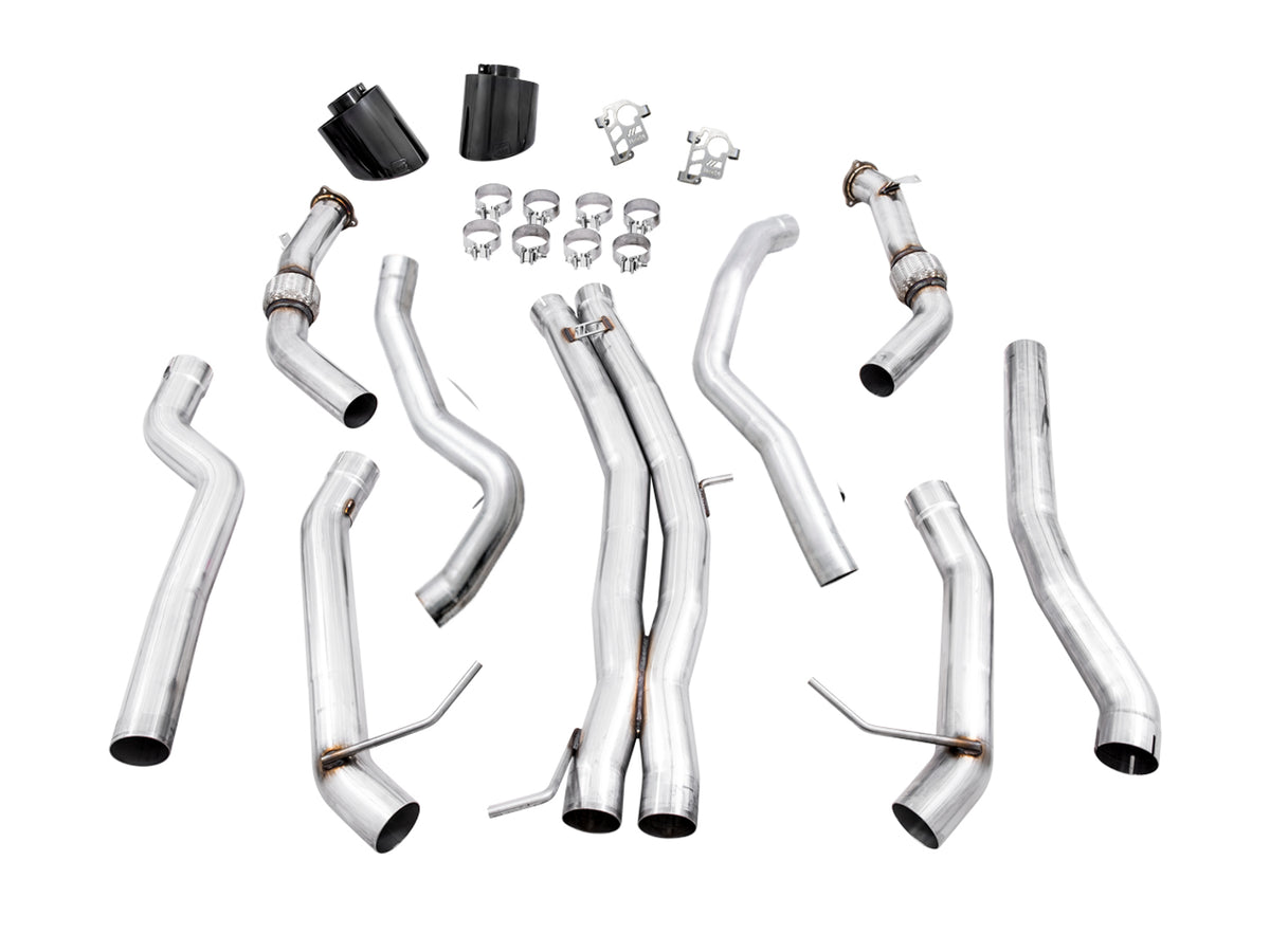 AWE Tuning Audi B9.5 RS5 Sportback Non-Resonated Track Edition Exhaust - RS-Style Diamond Blk Tips - 3020-33124