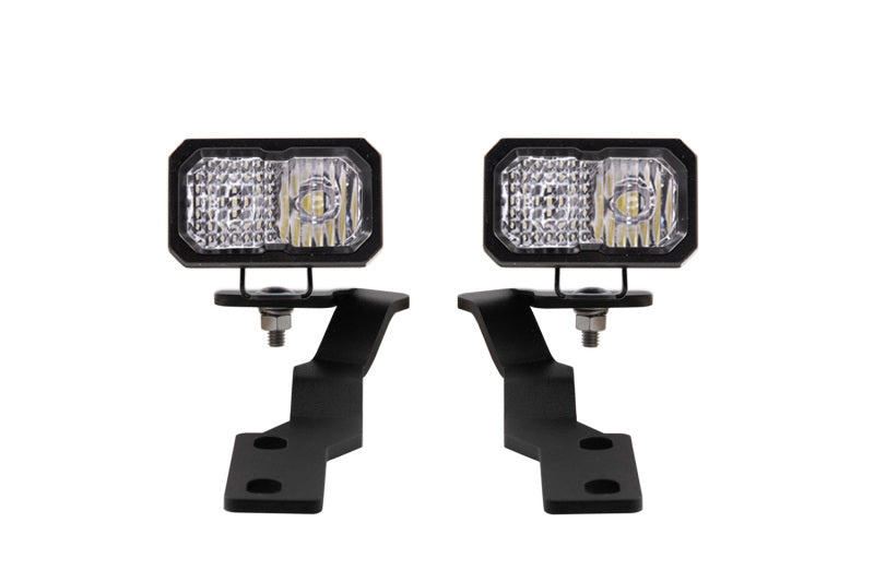 Diode Dynamics 16-21 Toyota Tacoma Stage Series 2in LED Ditch Light Kit Sport - White Combo - DD6376