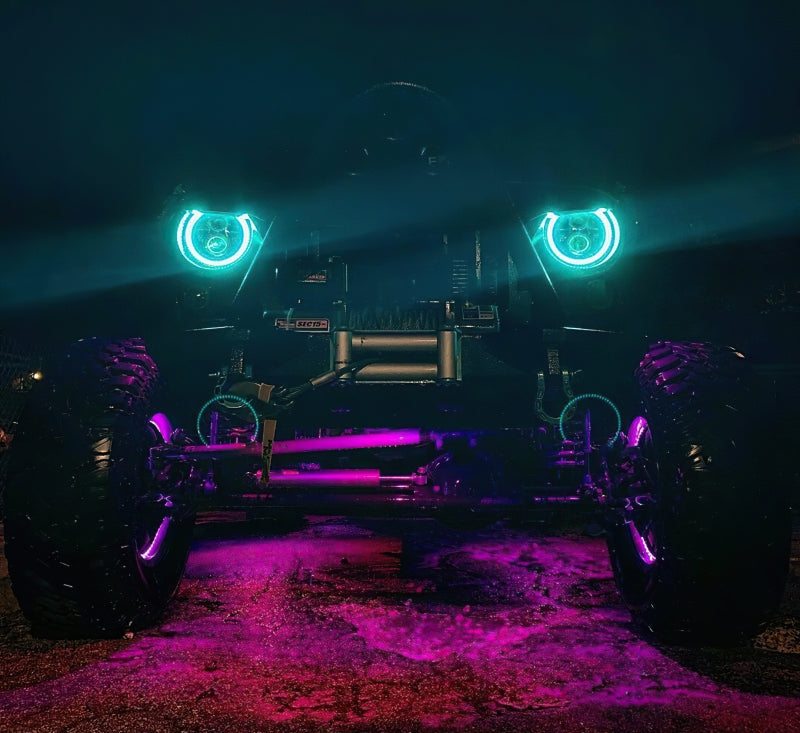 Oracle 7in High Powered LED Headlights - Black Bezel - ColorSHIFT No Controller SEE WARRANTY - 5769-334