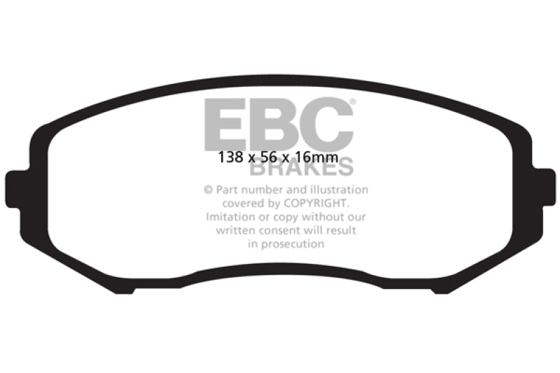 EBC 08+ Suzuki Grand Vitara 2.4 Greenstuff Front Brake Pads - DP61818