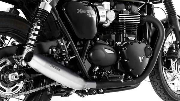 Remus 2016 Triumph Bonneville T120/T120 Black (Euro 4) Tapered Chrome Slip On - Left Side - 7102 918018L by Remus