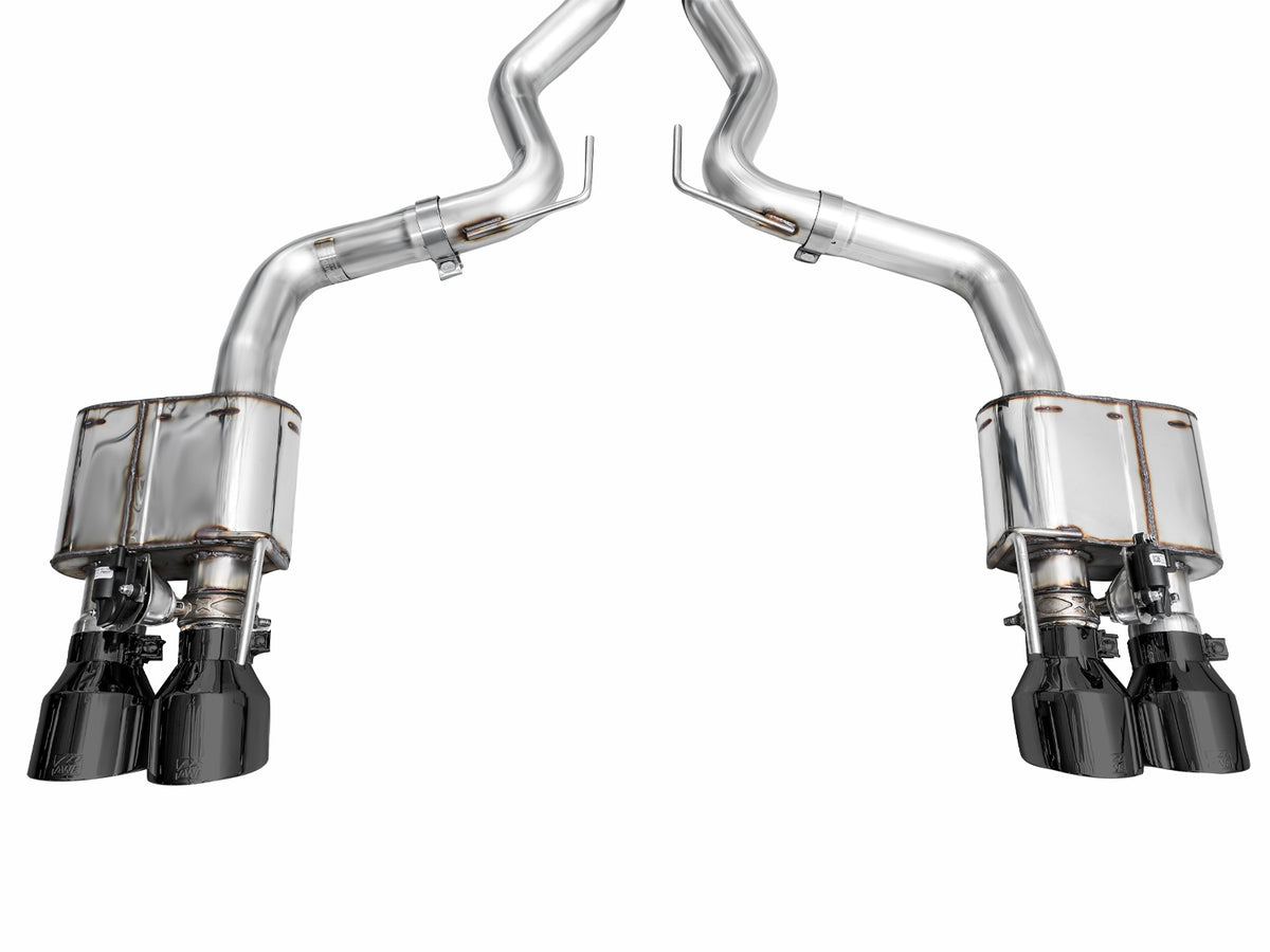 AWE 2024 Ford Mustang GT Fastback S650 RWD SwitchPath Catback Exhaust w/ Quad Diamond Black Tips - 3025-43650