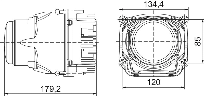 Hella 90mm Bi-LED High - Low Beam 2nd Gen (SAE) Module - 012758121