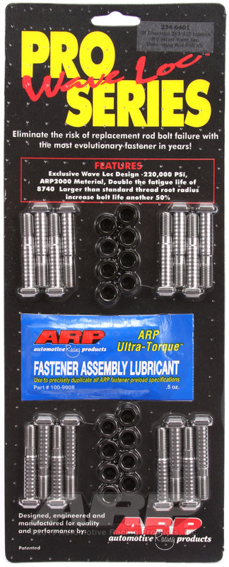 ARP SB Chevy 283-327 & Inline 6 wave-loc rod bolt kit - 234-6401