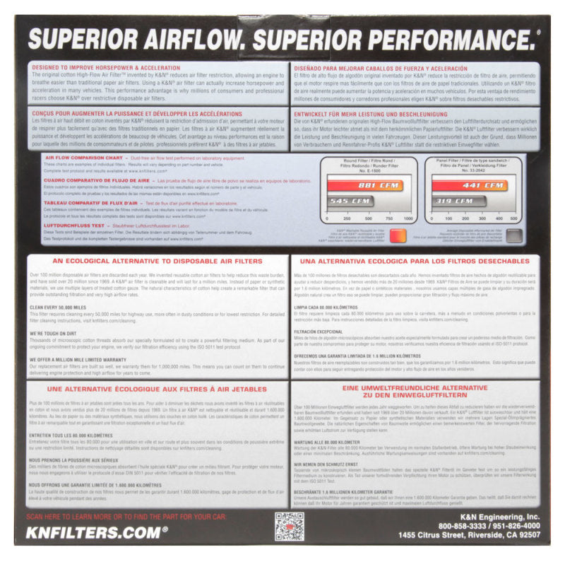 K&amp;N Custom Air Filter Round 9in OD x 8in ID x 2.87in H - e-3530