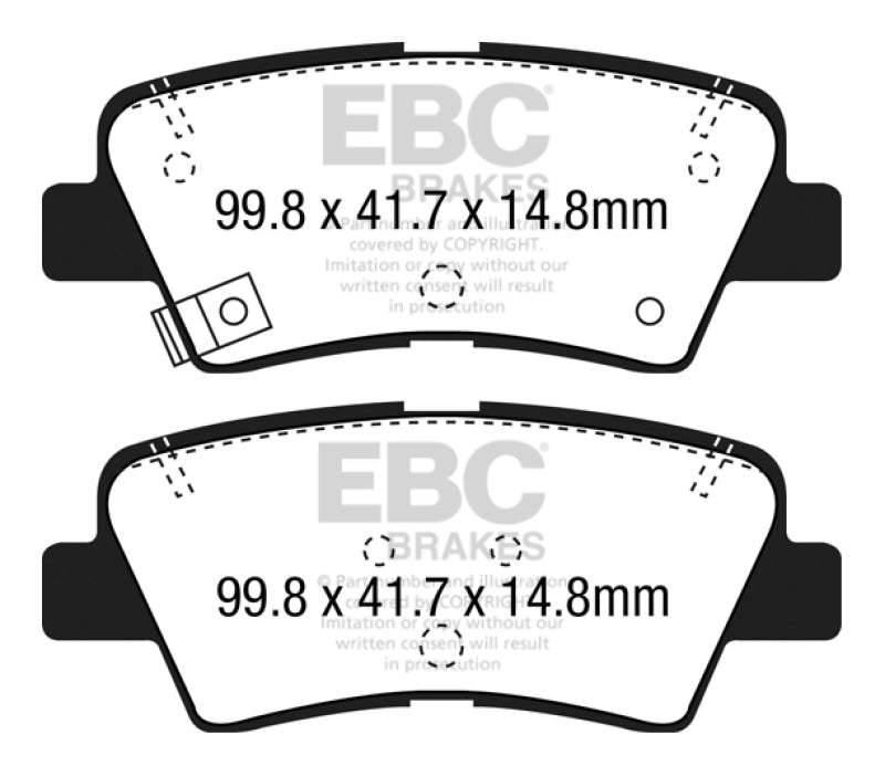EBC 12+ Hyundai Elantra GT 2 Greenstuff Rear Brake Pads - DP22188