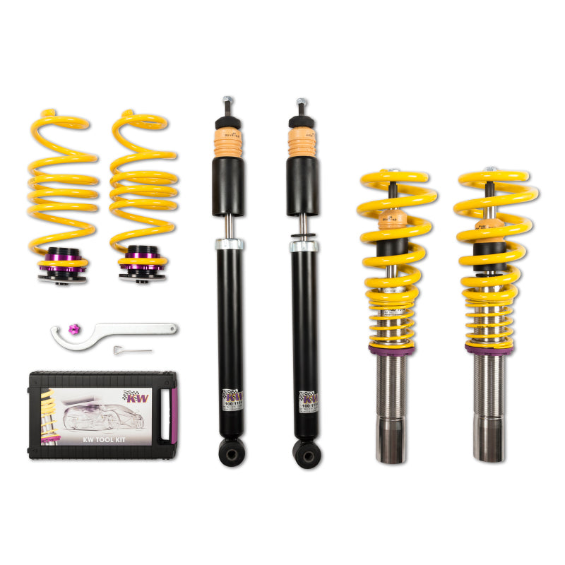 KW Coilover Kit V1 Audi A4 S4 (8K/B8) w/o electronic dampening controlSedan FWD + Quattro - 10210075