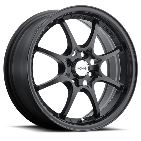 Konig Helium 15x6.5 4x100 ET40 Flat Black - HE65D04405 by Konig