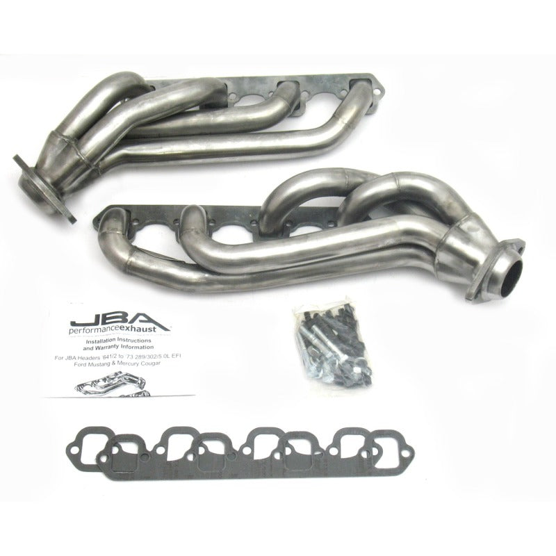 JBA 65-73 Ford Mustang 260-302 SBF w/GT40-P Heads 1-5/8in Primary Raw 409SS Mid Length Header - 1650S-2