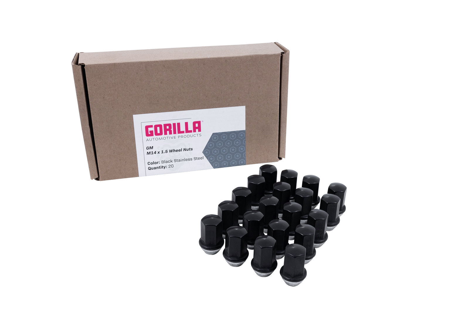 Gorilla Automotive - Fact Bulge 22 Hex 14-1.50 Ssblk-20qty - 61148FSSSB-20