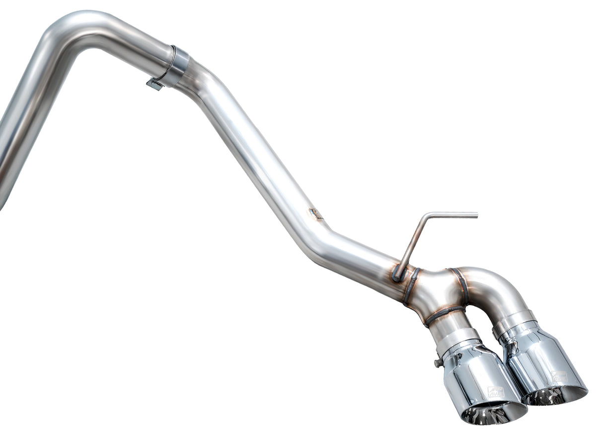 AWE Exhaust for 4th Gen Toyota Tacoma Dual Chrome Silver Tips - 3015-32254