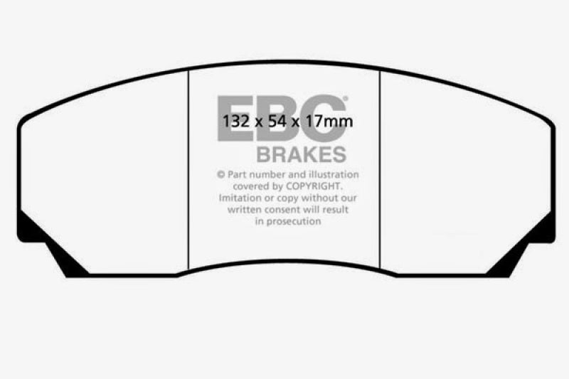EBC 90-00 Aston Martin Vantage 5.3 (Twin Supercharged)(AP) Yellowstuff Front Brake Pads - DP4002R for 1999-2004 Lotus Esprit 