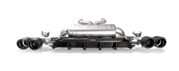 Akrapovic 18+ BMW M5 (F90) Rear Carbon Fiber Diffuser - High Gloss w/ Red/White Akrapovic Logo - DI-BM/CA/5/G/RS for 2018-202