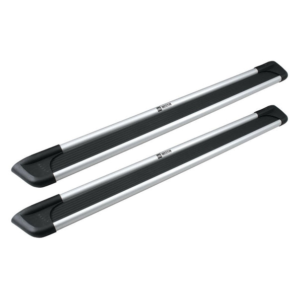 Westin Sure-Grip Aluminum Running Boards 79 in - Polished - 27-6630 for 1988-1999 Chevrolet C1500 - front view
